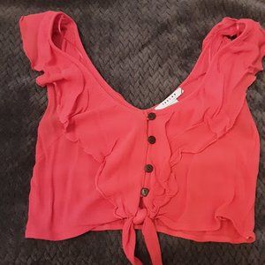 Coral crop top
